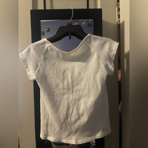 Aerie White Cap Sleeve Tee